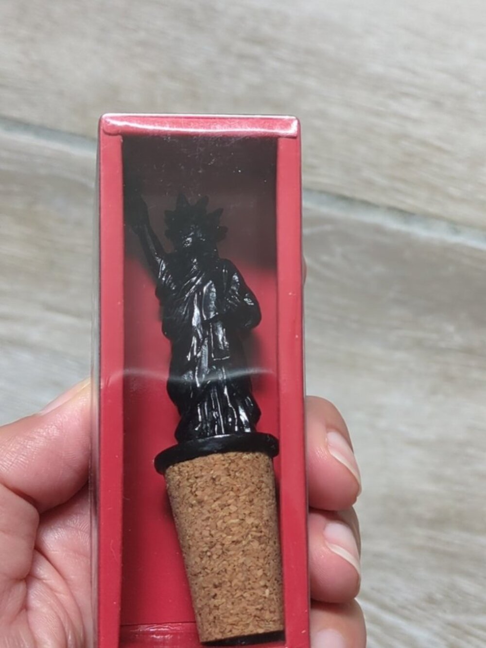 NWT Statue of Liberty Black Bottle Stopper / Wine Cork